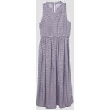 Jurk - Viscose - Mouwloos - Losse Pasvorm - Cut-outs en Ruches