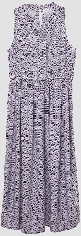 Jurk - Viscose - Mouwloos - Losse Pasvorm - Cut-outs en Ruches