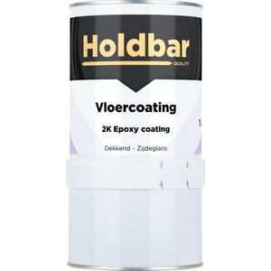 Holdbar Vloercoating Donkergrijs (RAL 7011) 1 kg - Vloerverf - Alle kleuren - Voor Binnen en Buiten - Slijtvast - UV-bestendig - Gemakkelijk te reinigen - 2 Componenten Verf