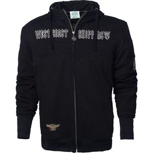 WCC West Coast Choppers Motorrad Hoodie CFL Riding Zip Black-S