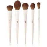 Jessup - T493 - Make-upborstelset - Lichtgrijs - 5-delige Gezichtsmake-upborstels