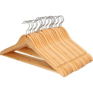 40x Luxe houten kledinghangers - 40x Houten klerenhangers