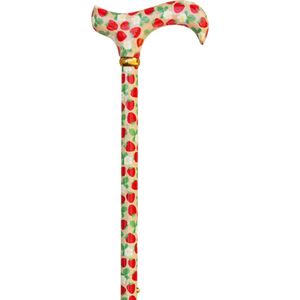 Classic Canes - Verstelbare Wandelstok - Aardbeien - Verstelbaar - Lengte 73 - 95 cm