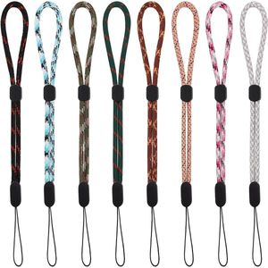 Verstelbare Nylon Polsband Koord - Set van 8 Stuks - Kleurrijk - Voor Mobiele Telefoon, Camera, Sleutels, USB Flash Drive, Portemonnee, ID Naam Tag, Badge, Mp3 Mp4