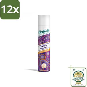Batiste - Extra Volume - Droogshampoo - Geeft Meer Volheid - Frist Vet Haar Op - 200ml - Voordeelverpakking - 12 stuks - Haar volume - Haar textuur