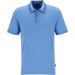 BOSS Phillipson slim fit heren polo - pique - kobalt blauw