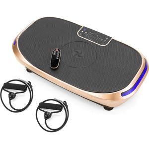 Gymtek® Trilplaat - tot 180 kg - 4 Trainingsprogramma's - 2 Weerstandsbanden - Bluetooth, Afstandsbediening, LCD, Luidspreker
