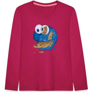 Sesamstraat Cookie Monster Machine Premium T-Shirt Kinderen Met Lange Mouwen