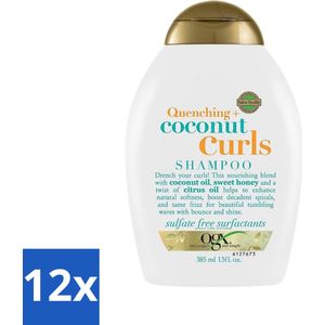 OGX - Coconut Curls - Shampoo - Krulverzorging - Hydraterend - 385 ml - Voordeelverpakking - 12 stuks
