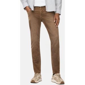 camel active - Slim Fit 5-pocket Broek - Sepia Bruin