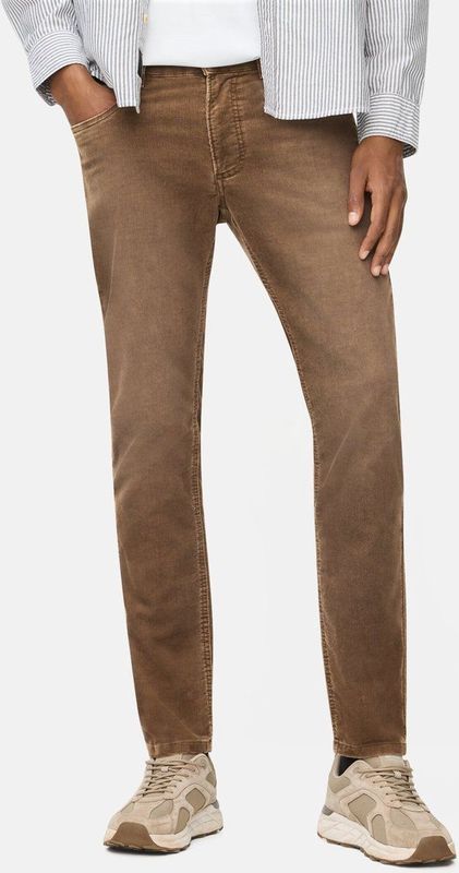 camel active - Slim Fit 5-pocket Broek - Sepia Bruin