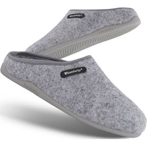 Komforty - Pantoffels - Zwart - Wol - Antislipzool