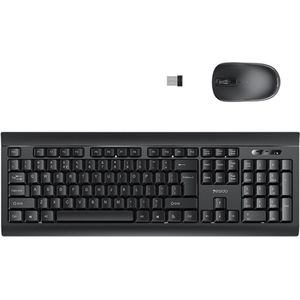 Draadloos BT toestenbord en muis Yesido Wireless Set Intelligente slaapstand Plug&Play Zwart