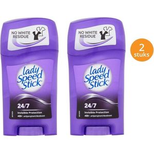 Lady Speed Stick - Invisible Protection - Deodorant Vrouw - 48 uur Bescherming - Deodorants - Anti witte strepen – Bestseller Deo Stick in de VS – 2 Stuks