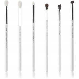 Jessup Make-up Kwastenset T241 Wit/Zilver - 6 Stuks