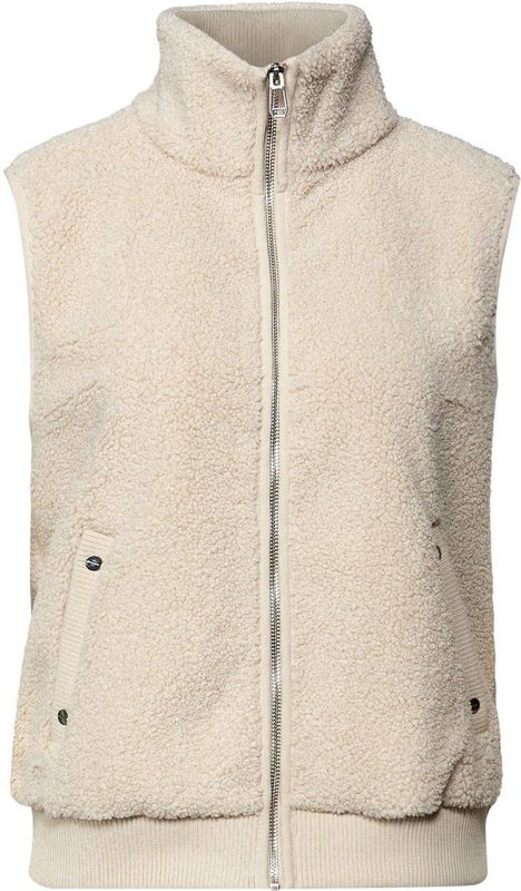 Street One - A220287 - Bodywarmer - Beige - Korte Teddy Vest