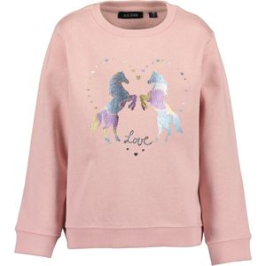 Blue Seven Sweater BlueSeven Paardjes roze Kids & Kind Meisjes Roze - Maat: 98
