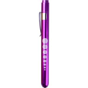 Penlight (paars) - pupillampje - medisch ooglampje - dokterspen - LED ooglamp