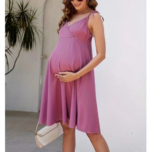 Prachtige sexy fijn zittende oversized zwangerschapsjurk jurk roze maat XL
