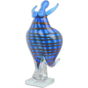 een murano stijl glas figuur van een vrouwelijke danseres 39,9 cm hoog