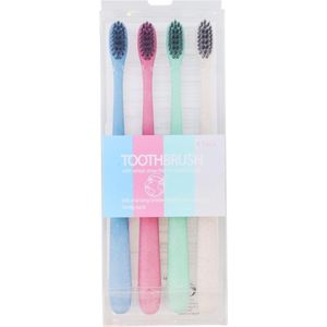 Tandenborstel - Handtandenborstel - Set 4 stuks - Familie pack - Zachte borstel