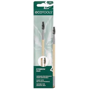 Wenkbrauwborstel Duo - Multifunctionele Make-up Borstel voor Wenkbrauwen, Spaans en Veganistisch