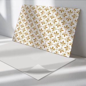 Wallfluent Vinyl Wandpaneel - Elegant plantenpatroon PVC Muurpaneel - 120 cm x 60 cm - Beige PVC wandpaneel - 1 stuk - Rechthoekig Wandbekleding Vinyl - Patroon Wandpaneel - Zelfklevende Wandbekleding - Wandpaneel Keuken en Badkamer