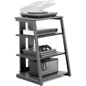 Goodivery® - Platenspeler Kast - Platenspeler Meubel - Lp Kast - Vinyl Kast - met Verstelbaar Plankje - 52x61x78cm - Zwart