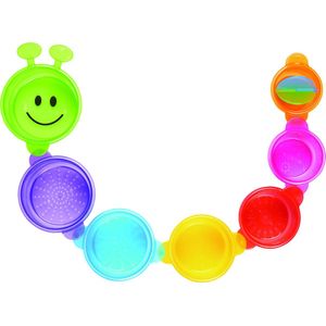 Munchkin Caterpillar Spillers - Vrolijke Badbekertjes - Badspeelgoed voor Jongens en Meisjes - Leerrijk voor Kinderen! - Vanaf 9 Maanden