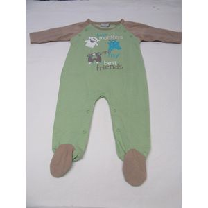 wiplala , pyjama , jongens, katoen  monsters , groen , 6 maand 68