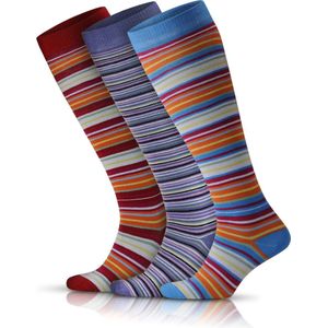 GoWith - katoen sokken - kniekousen - 3 paar - warme sokken - dames sokken - grappige cadeau - maat 35-38