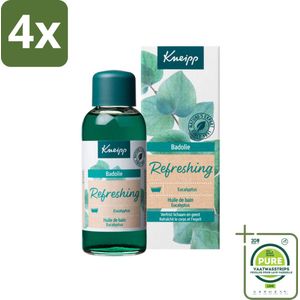 Kneipp - Badolie - Mint Eucalyptus - 100 ml - Voordeelverpakking - 4 stuks - Badproduct - Badolie