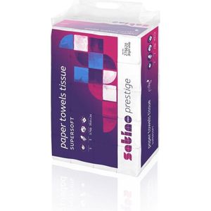 Handdoek Satino PT2 intervouw cell. wit 2lgs 21x24cm 25x150