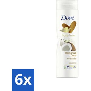 Dove Bodylotion - Nourishing Secrets - Restoring Ritual - Kokos & Amandel - 400 ml - Voordeelverpakking - 6 stuks