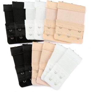 H&S Elastische Verlengstuk voor Bh-bandjes Set met BH-dragers voor Dames één Maat Wit, Zwart, Beige