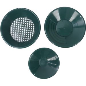 3-delige Gouden Pan Set voor Beginners - Groene Gouden Pannen voor Eenvoudige Mijnbouw