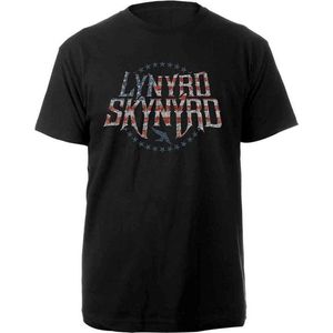 Lynyrd Skynyrd - Stars & Stripes Heren T-shirt - M - Zwart