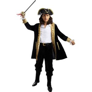 FUNIDELIA Piraten Kostuum - Deluxe - Zeerover Kostuum - Maat 3XL - Zwart