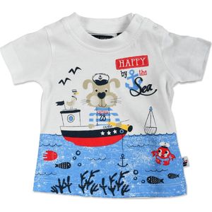 Blue Seven Jongens T-shirt - wit - Maat 56