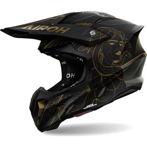 Airoh Twist 3.0 crosshelm Titan mat zwart goud XXL