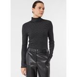 comma - T-Shirt - Glamoureus - Met Hoge Halslijn - Lange Mouwen