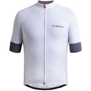 Hebo Bandlands Korte Mouw Wielertrui Wit XS Man