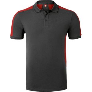 HAVEP Polo Bicolor 10074 - Charcoal/Rood - L