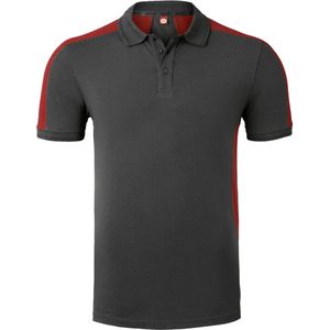 HAVEP Polo Bicolor 10074 - Charcoal/Rood - L