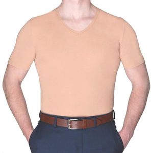 Onzichtbaar Onderhemd Heren 100% Katoen Beige
