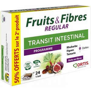 Ortis Fruit & Vezels Regular Set van 2 x 24 Kauwtabletten