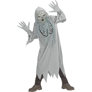 Widmann - Spook & Skelet Kostuum - Schreeuwende Geest Silencio - Jongen - Wit / Beige, Grijs - Maat 158 - Halloween - Verkleedkleding