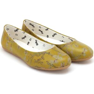 GOBY Ballerinas – Dames Schoenen – Geel Bloem Design – 38