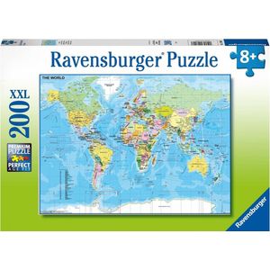 Wereldkaart Puzzel (200 Stukjes)