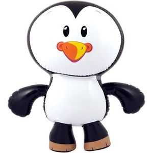 Opblaasbare Dieren - Pinguin - Wit/Zwart - 56 cm - Pvc Kunststof - Decoratie Zuidpool/Kerst